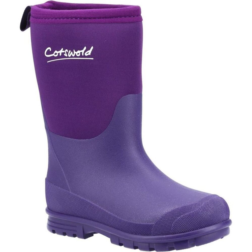 Cotswold Childrens/Kids Hilly Neoprene Galoshes / Purple